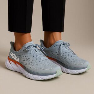 Hoka One Clifton Edge Light Blue Women Sneakers Size 8.5B